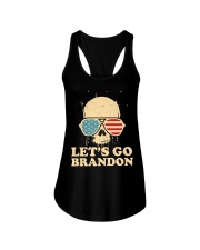 Let's Go Brandon Skull American Flag Ladies Flowy Tank tile