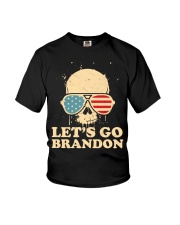Let's Go Brandon Skull American Flag Youth T-Shirt tile