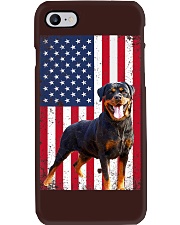 American Flag Rottweiler Dog Phone Case tile