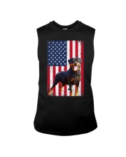 American Flag Rottweiler Dog Sleeveless Tee tile