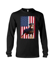 American Flag Rottweiler Dog Long Sleeve Tee tile