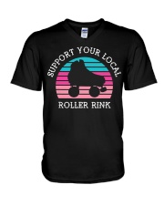 Support Your Local Roller Rink V-Neck T-Shirt tile