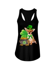 Chihuahua Dog Shamrock Ladies Flowy Tank tile