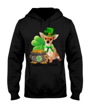 Chihuahua Dog Shamrock Hooded Sweatshirt tile