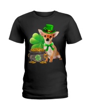 Chihuahua Dog Shamrock Ladies T-Shirt tile