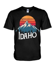 Skiing 51 V-Neck T-Shirt tile