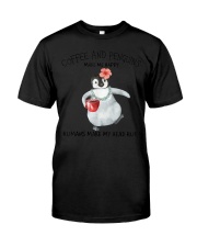 Penguin And Coffee Make Me Happy Classic T-Shirt tile