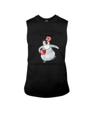 Penguin And Coffee Make Me Happy Sleeveless Tee tile