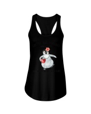Penguin And Coffee Make Me Happy Ladies Flowy Tank tile