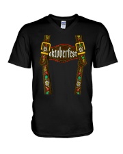 Lederhosen Suspenders V-Neck T-Shirt tile