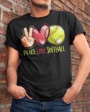 Peace Love Softball Classic T-Shirt apparel-classic-tshirt-lifestyle-26