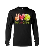 Peace Love Softball Long Sleeve Tee tile