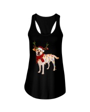 Santa Labrador retriever reindeer Ladies Flowy Tank tile