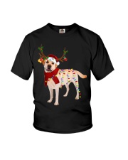 Santa Labrador retriever reindeer Youth T-Shirt tile