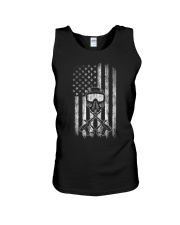 American Flag Mask and Crossed Guns Unisex Tank tile