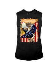 US Flag Cock Fight Sleeveless Tee tile