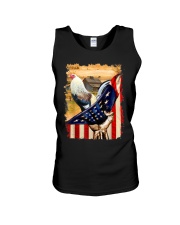 US Flag Cock Fight Unisex Tank tile