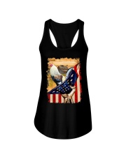 US Flag Cock Fight Ladies Flowy Tank tile