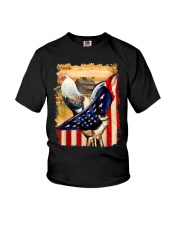 US Flag Cock Fight Youth T-Shirt tile