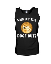 Who Let the Dogecoin Out Unisex Tank tile