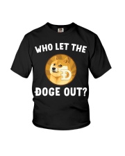 Who Let the Dogecoin Out Youth T-Shirt tile