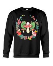 Frogs Drinking Tea Mushroom Crewneck Sweatshirt tile
