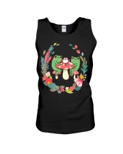 Frogs Drinking Tea Mushroom Unisex Tank tile