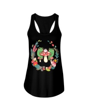 Frogs Drinking Tea Mushroom Ladies Flowy Tank tile
