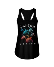 CANCUN MEXICO Sea Turtles Beach Ladies Flowy Tank tile