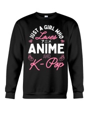 Just a Girl Who Loves Anime and K Pop Crewneck Sweatshirt tile