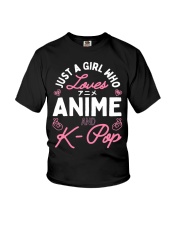 Just a Girl Who Loves Anime and K Pop Youth T-Shirt tile