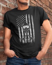 American Flag Mask and Crossed Guns Classic T-Shirt apparel-classic-tshirt-lifestyle-26