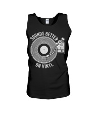 Sounds Better on Vinyl Unisex Tank tile
