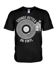 Sounds Better on Vinyl V-Neck T-Shirt tile