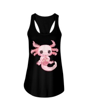Axolotl Pastel Goth Strawberry Milk Shake Ladies Flowy Tank tile
