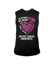 In October We Wear Pink Love Hope Faith Sleeveless Tee tile