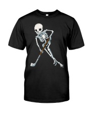 Skeleton Ice Hockey Classic T-Shirt front