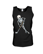Skeleton Ice Hockey Unisex Tank tile