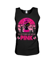 In October We Wear Pink Cute Cat Unisex Tank tile