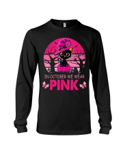 In October We Wear Pink Cute Cat Long Sleeve Tee tile