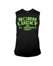 Born Lucky On St Patricks Day Sleeveless Tee tile