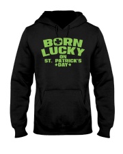 Born Lucky On St Patricks Day Hooded Sweatshirt tile