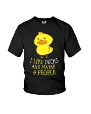 I Like Ducks And Maybe 3 People Funny Youth T-Shirt tile