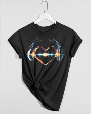 Headphones Heartbeat Colorful Classic T-Shirt custom-t-shirts-classic-lifestyle-front-462