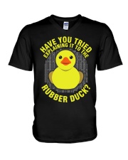Programming Rubber Duck for Debug V-Neck T-Shirt tile