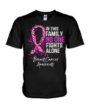In This Family No One Fights Alone V-Neck T-Shirt tile