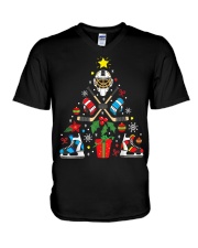 Ice Hockey Christmas V-Neck T-Shirt tile