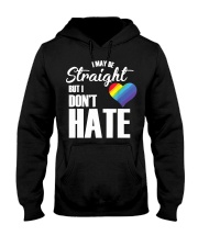I May Be Straight But I Dont Hate I LGBT Rainbow Hooded Sweatshirt tile