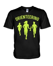 Orienteering Running V-Neck T-Shirt tile
