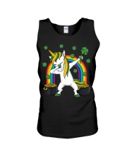Dabbing Unicorn St Patricks Day Unisex Tank tile